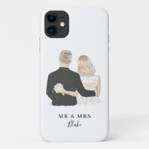 Capas de iphone de gabinete de ilustração noiva 