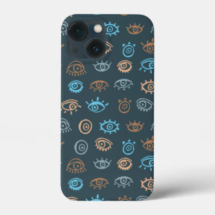 Capas de iphone de gabinete do padrão de olho-mau