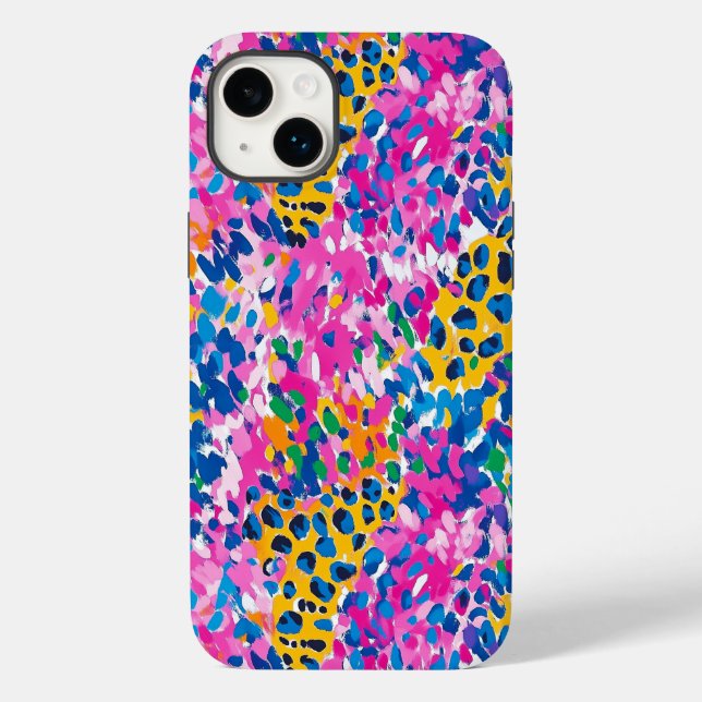 Capas de iphone de gabinete do Preppy Cheetah Impr (Verso)