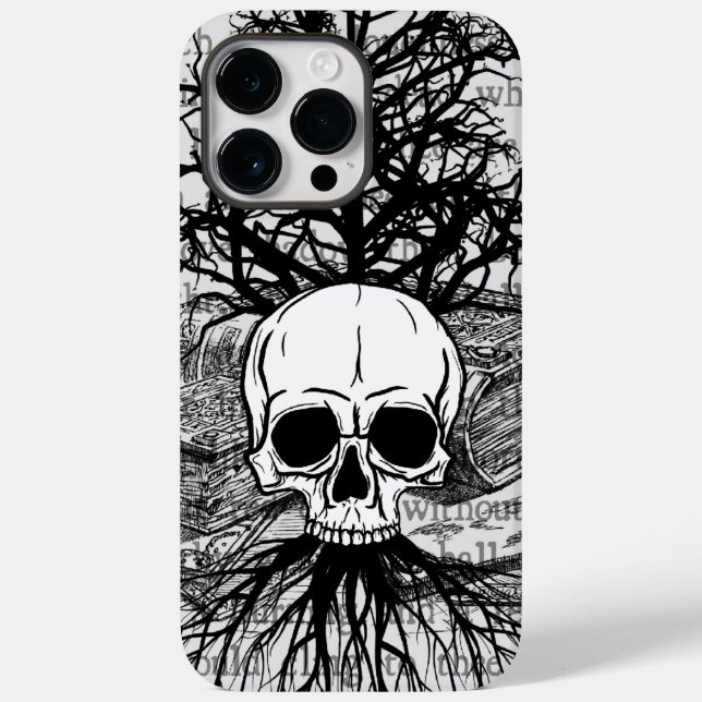 Capas de iphone de gabinete do Skull & Books (Verso)