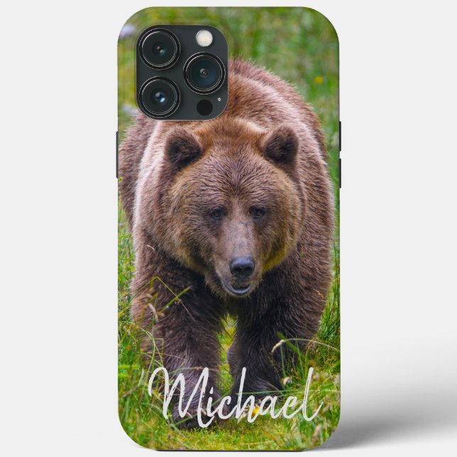 Capas de iphone de gabinete do urso castanho (Verso)
