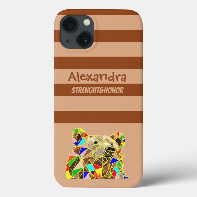 Capas de iphone de gabinete do urso Grizzly (Verso)