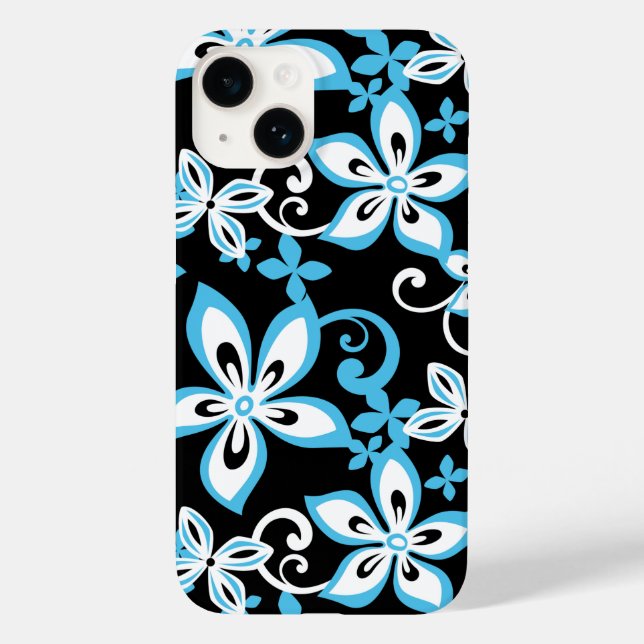 CAPAS DE IPHONE de gabinete (PRETO/AZUL) ALOHA HAW (Verso)