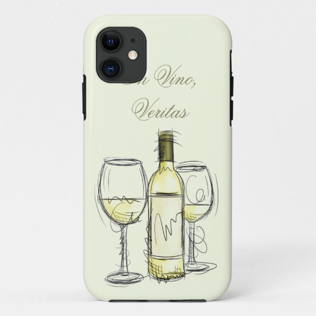 capas de iphone de garrafa de vinho "in vino verit (Verso)