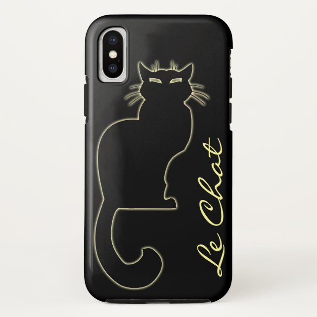 Capas de iphone de Gato Negro Caso Lover Le Chat (Verso)