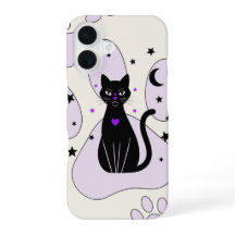 Capas de iphone de Gato Preto Místico - Presente d