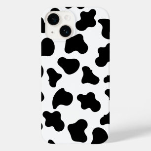 Capas de iphone de impressão de vaca branca e negr