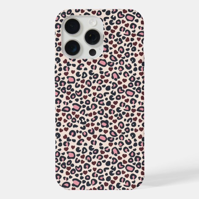 Capas de iphone de impressão do leopardo cor-de-ro (Verso)