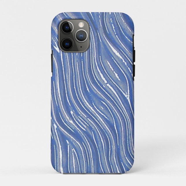 Capas de iphone de maçã com água azul fluindo (Verso)