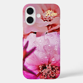 Capas de iphone de Maçã de Flor Rosa Personalizada