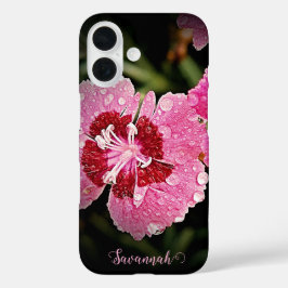 Capas de iphone de Maçã de Flor Rosa Personalizada