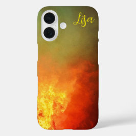 Capas de iphone de Maçã de Fogo Laranja Personaliz