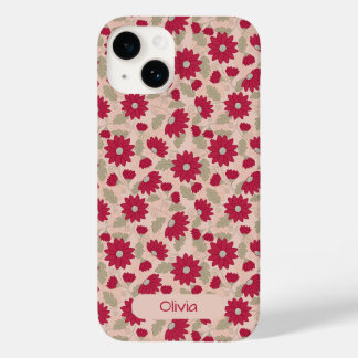 Capas de iphone de margaridas rosa personalizadas