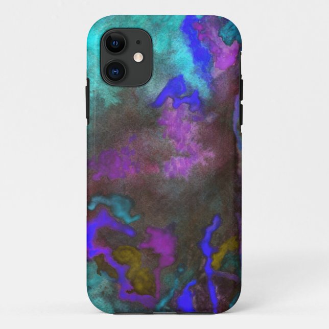 Capas de iphone De Mata De Mata De Fusão Teal (Verso)
