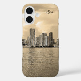 Capas de iphone de Miami Preta e Branca Personaliz