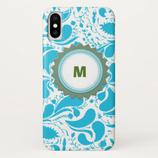 Capas de iphone de Monograma Azul