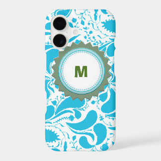 Capas de iphone de Monograma Azul