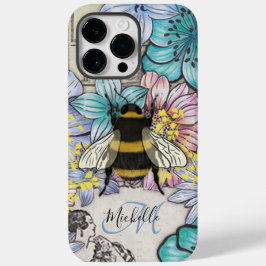 Capas de iphone de monograma botânico floral de ab