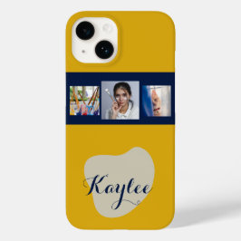 Capas de iphone de Monograma do Script de Colagem