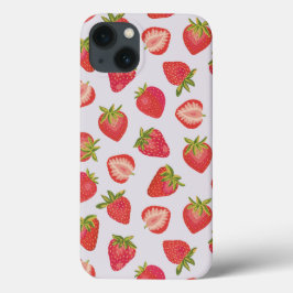 Capas de iphone de morango rosa
