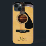 Capas de iphone de Música Acústica Personalizada<br><div class="desc">Caso Personalizado De Música Acústica Do Violão Samsung Galaxy. Preencha o seu nome no prompt para personalizar e personalizar de qualquer maneira que desejar. Um presente de excelente para seu guitarrista, músico ou amante de música favorito.</div>
