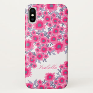 capas de iphone de nome de damasco branco rosa-pap