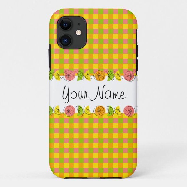 Capas de iphone de Nome de Verificação de Citros (Verso)