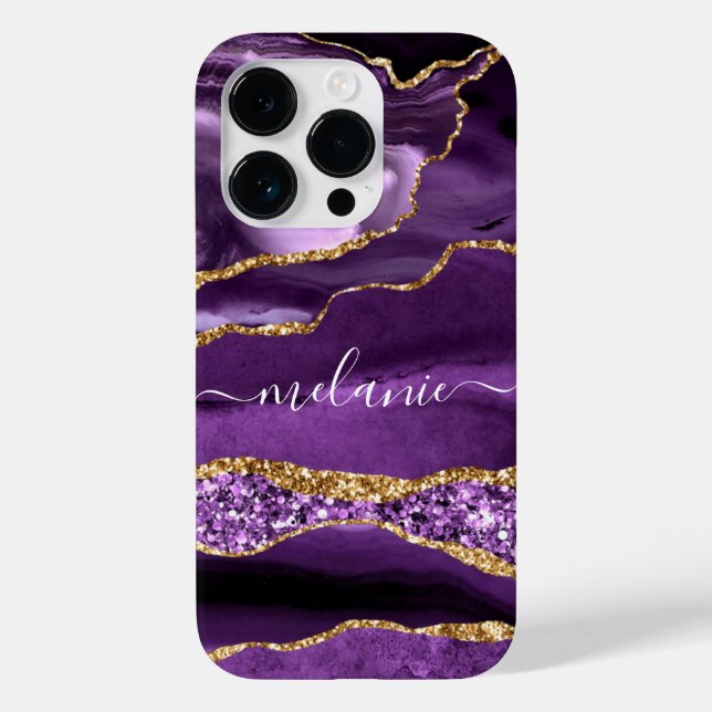 Capas de iphone de Nome Personalizado da Glitter D (Verso)