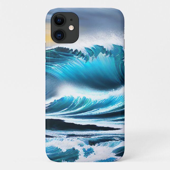 Capas de iphone de ondas de queda (Verso)