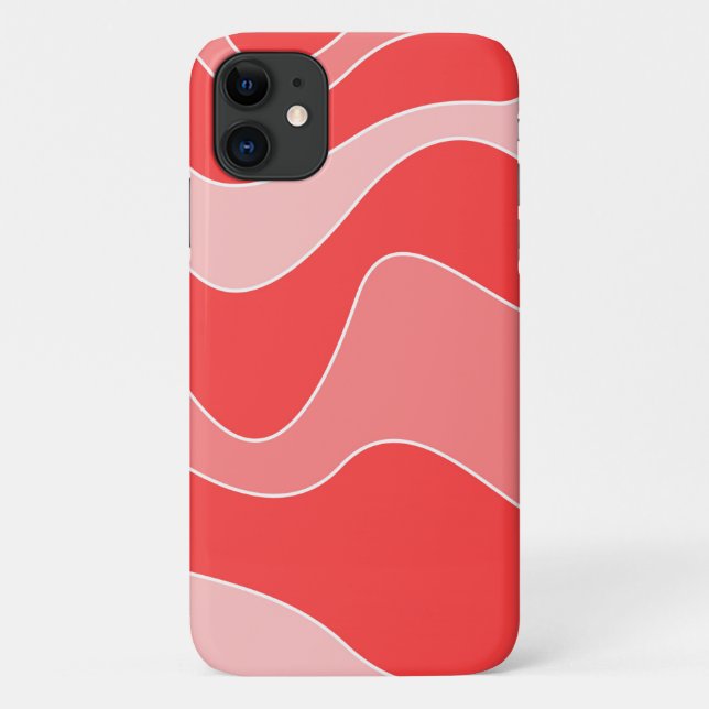 capas de iphone de Ondas Vermelhas Monocromáticas (Verso)