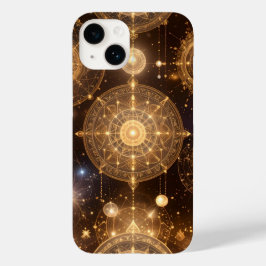 capas de iphone de Padrão Celestial Dourado do orn