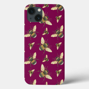 Capas de iphone de Padrão de Abelhas de Aquarela