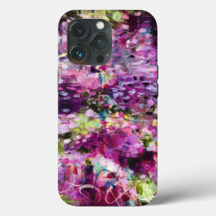 Capas de iphone de Padrão Floral Abstrato Roxo