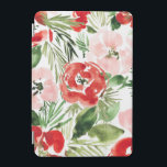 Capas de iphone de padrão floral vermelho-aquarela<br><div class="desc">Linda flor de aquarela</div>