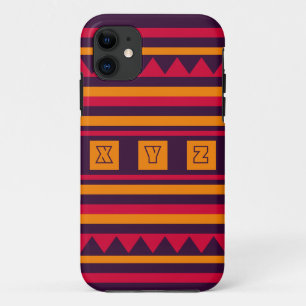 Capas de iphone de padrão Monograma Personalizado