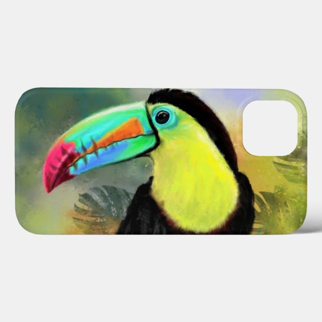 Capas de iphone de pássaro Toco Tropical (Verso (horizontal))