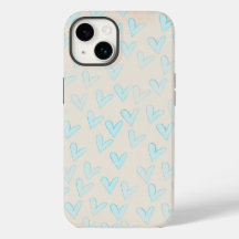Capas de iphone de Pastel Blue Heart