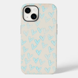 Capas de iphone de Pastel Blue Heart