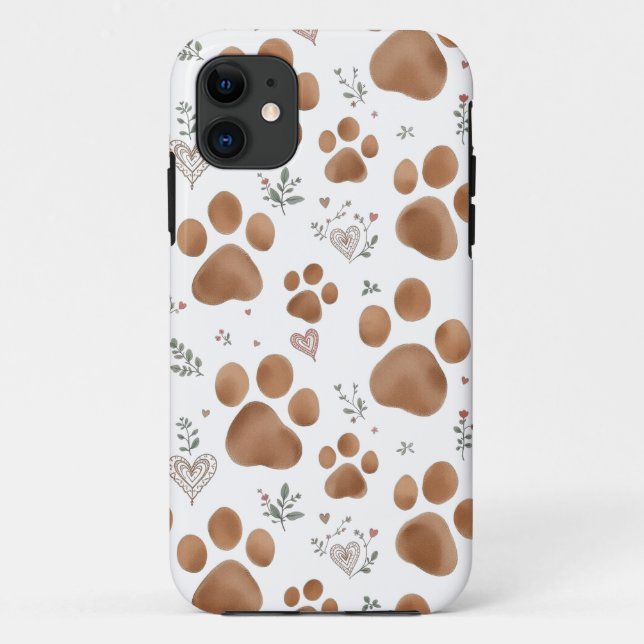 Capas de iphone de patas para cães (Verso)