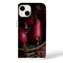 Capas de iphone de Peras Botânicas Escuras Elegant