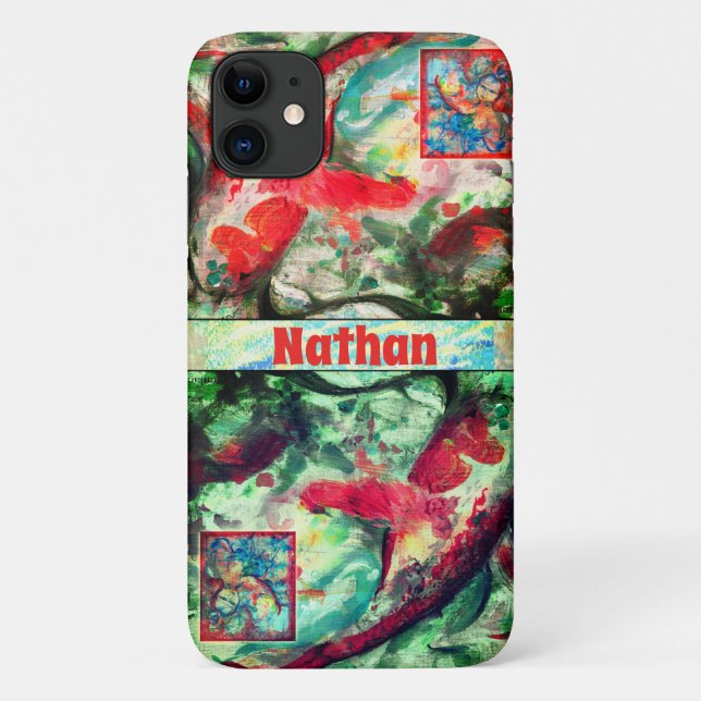 Capas de iphone de Pintura de Peixes Koi Carp (Verso)