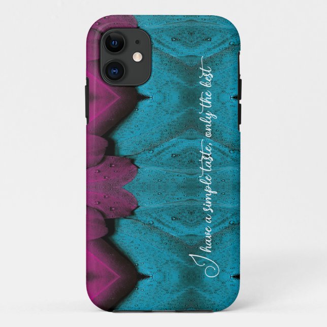 Capas de iphone de plumagem azul personalizada (Verso)