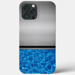 Capas de iphone de Prata e Água Azul