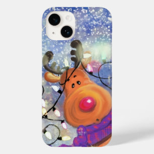 Capas de iphone de presentes de Natal com Reindeer