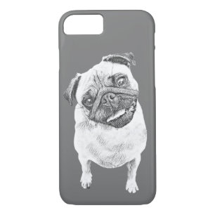 Capas de iphone de Pug Desenhada por Lápis Persona
