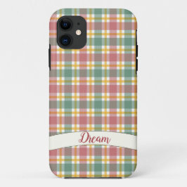 Capas de iphone de tecido de Pastel gingham