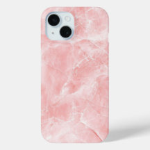 Capas de iphone de textura de mármore rosa suave