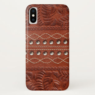 capas de iphone de textura em couro