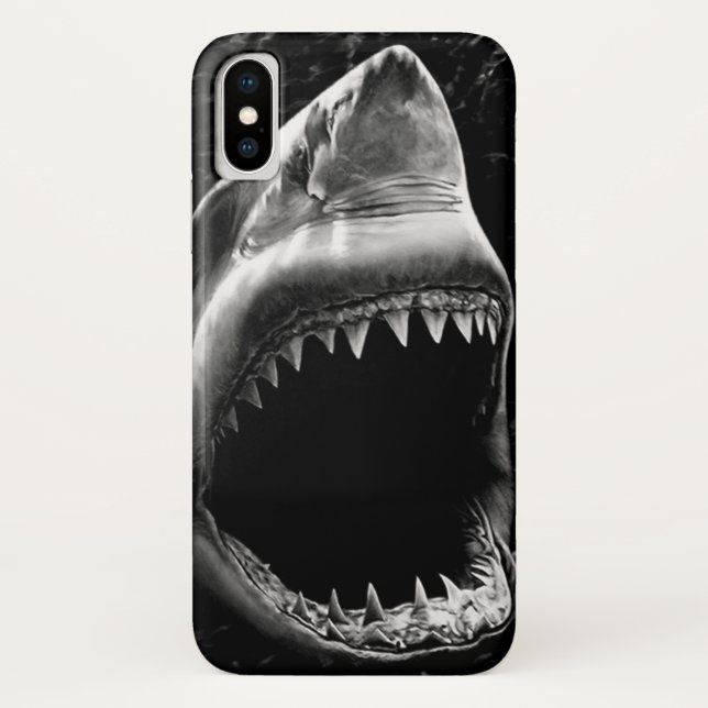Capas de iphone de tubarão preto (Verso)