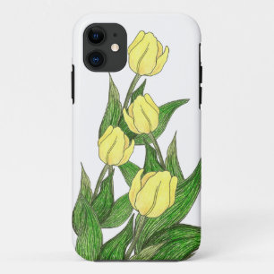 Capas de iphone de tulipa amarela